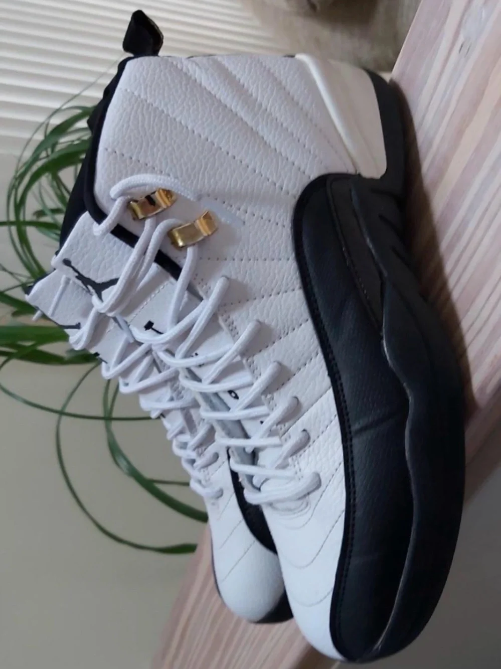 Jordan Men’s Athletic Basketball Shoes - White/Black with Gold